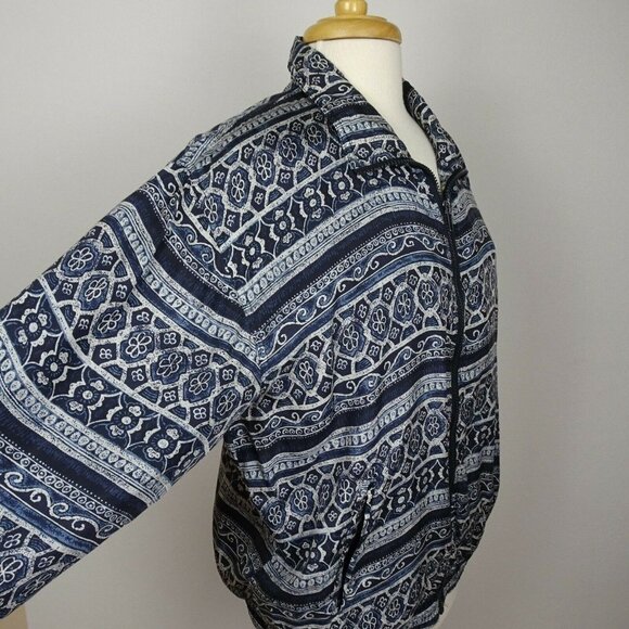 XPOSURE Vintage 100% Silk Track Jacket Outerwear Windbreaker Full-Zip 80s 90s M - Picture 3 of 12